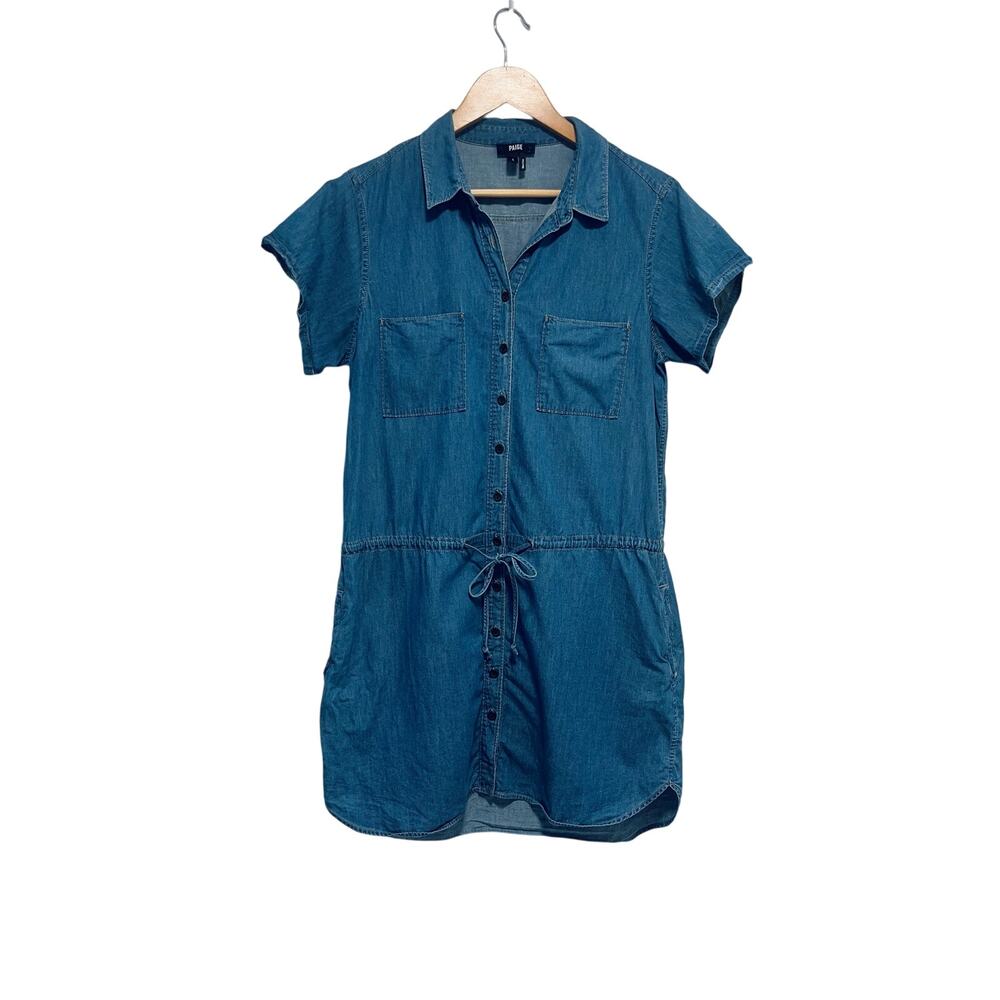 PAIGE Blue Denim Shirt Dress